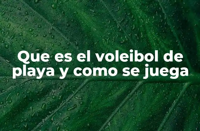 El voleibol de playa como fenómeno global