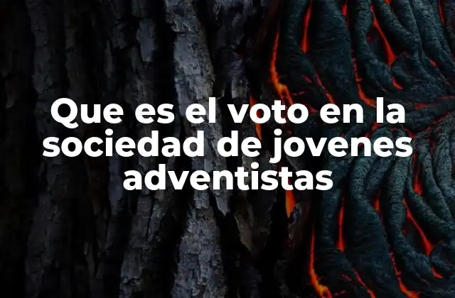 Que es el Voto en la Sociedad de Jovenes Adventistas