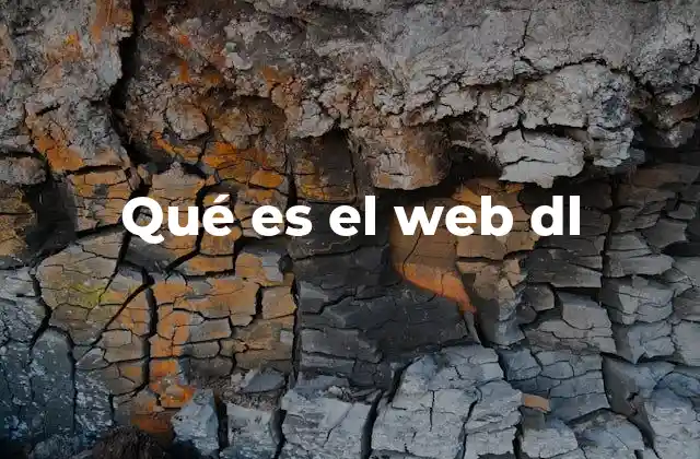 Qué es el Web Dl