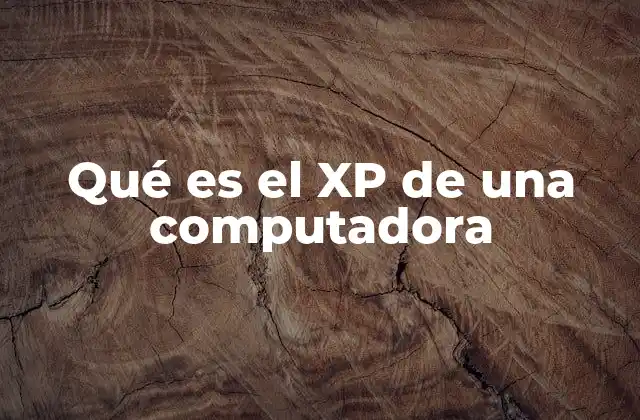 Qué es el Xp de una Computadora