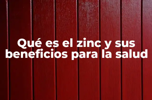 Qué es el Zinc y Sus Beneficios para la Salud