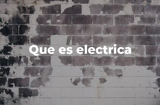Que es Electrica