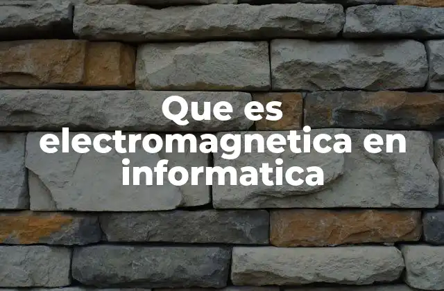 Que es Electromagnetica en Informatica