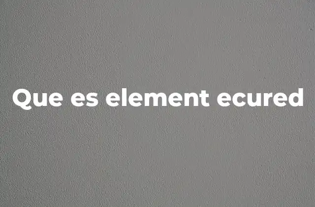 Que es Element Ecured