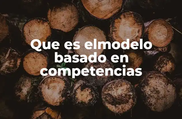 Que es Elmodelo Basado en Competencias