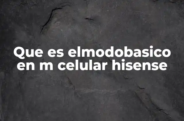 Que es Elmodobasico en M Celular Hisense 2 Cómo el Modo Básico mejora la experiencia del usuario