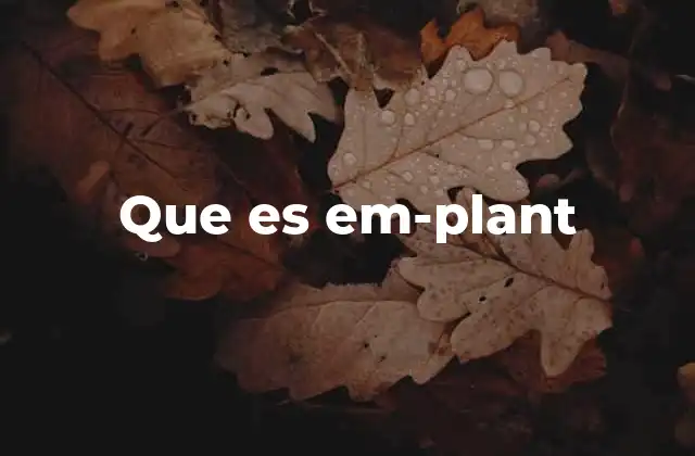 Que es Em-plant