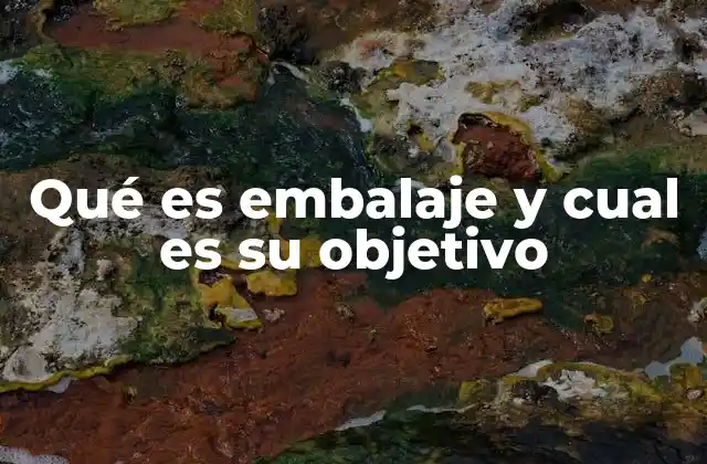 Qué es Embalaje y Cual es Su Objetivo