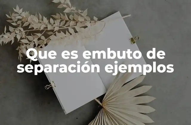 Funcionamiento del embudo de separación