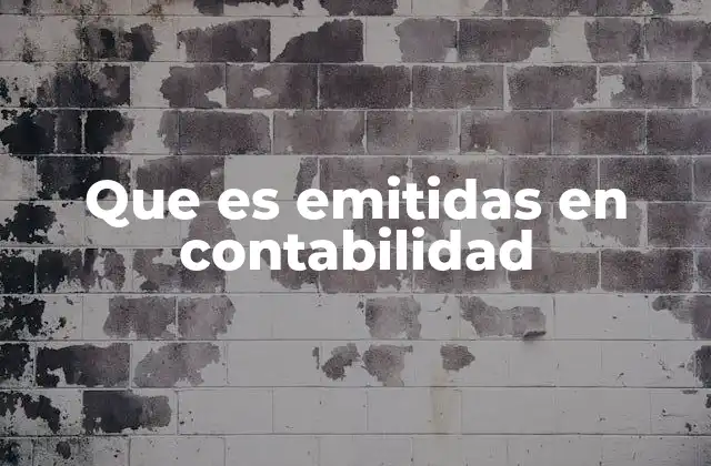 Que es Emitidas en Contabilidad