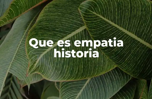 Que es Empatia Historia
