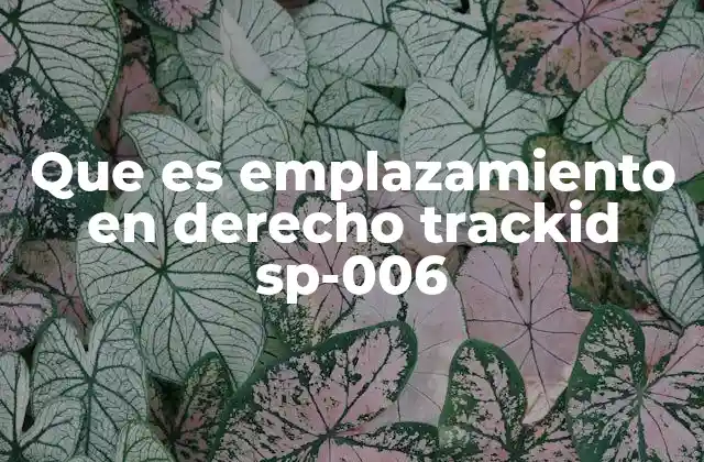 Que es Emplazamiento en Derecho Trackid Sp-006