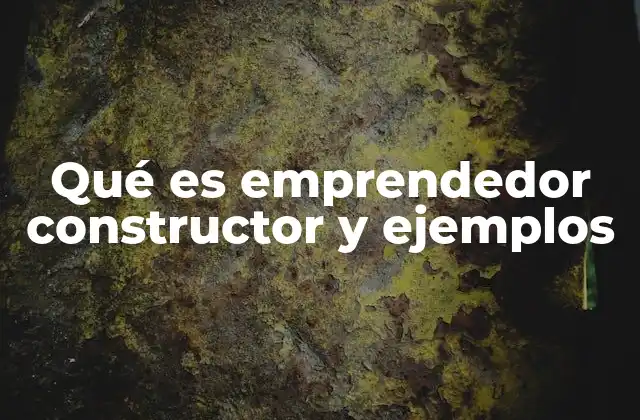 Qué es Emprendedor Constructor y Ejemplos 2 El rol del emprendedor constructor en el desarrollo local