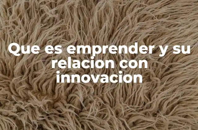 Que es Emprender y Su Relacion con Innovacion