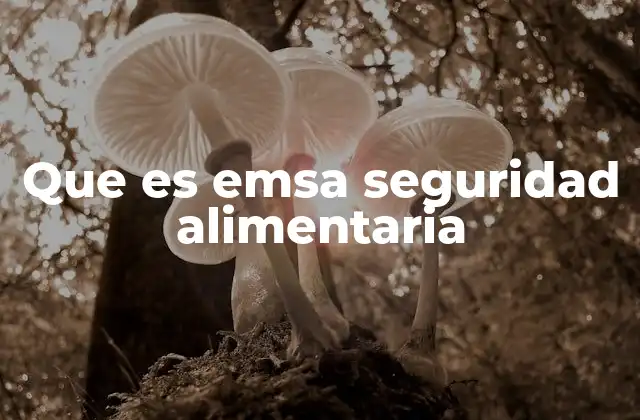 Que es Emsa Seguridad Alimentaria