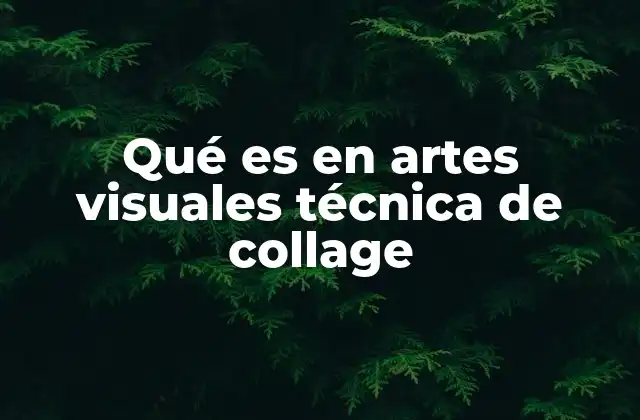 Qué es en Artes Visuales Técnica de Collage