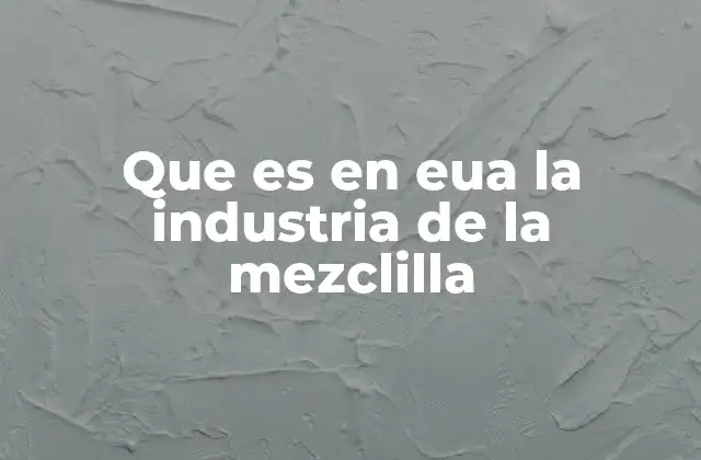 Que es en Eua la Industria de la Mezclilla