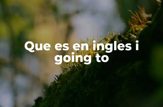 Que es en Ingles I Going To 2 Cómo expresar intenciones en inglés sin usar going to
