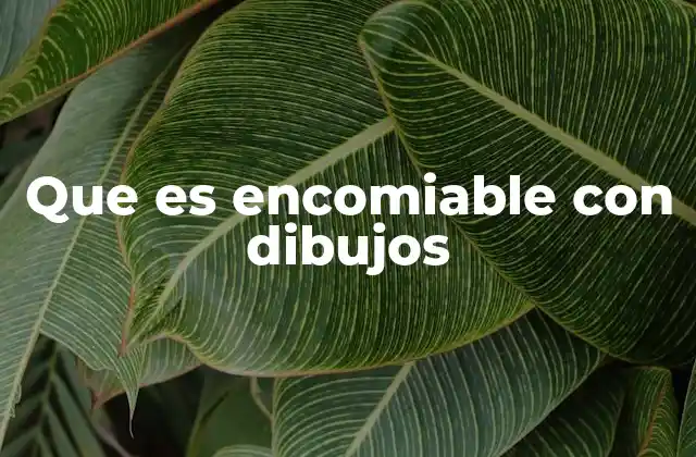 Que es Encomiable con Dibujos