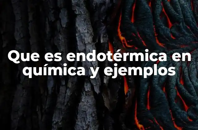 Que es Endotérmica en Química y Ejemplos
