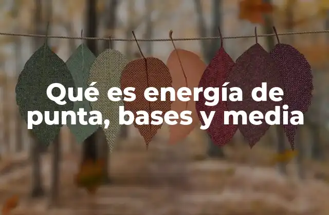 Qué es Energía de Punta, Bases y Media