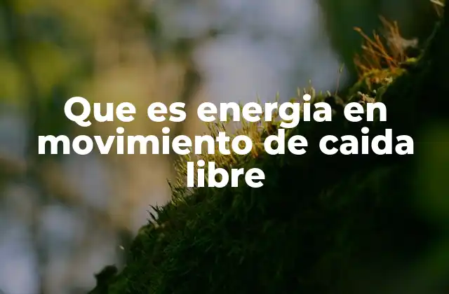 Cómo se relaciona la energía con el movimiento de caída libre