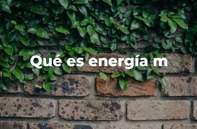 Qué es Energía M