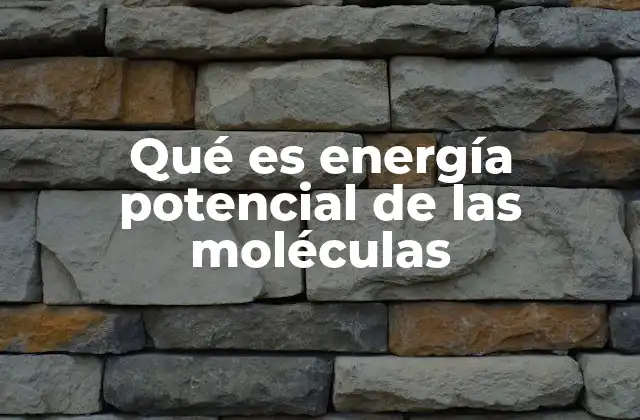 La base física de la energía potencial molecular