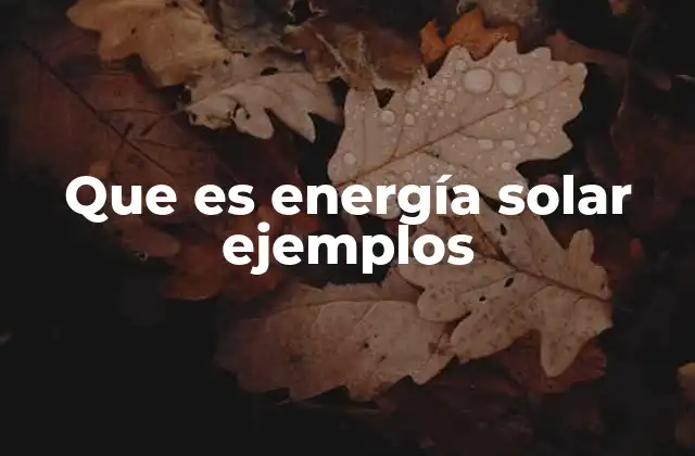 Que es Energía Solar Ejemplos 2 El papel de la energía solar en la transición energética