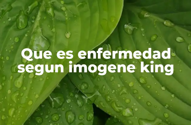 Que es Enfermedad Segun Imogene King