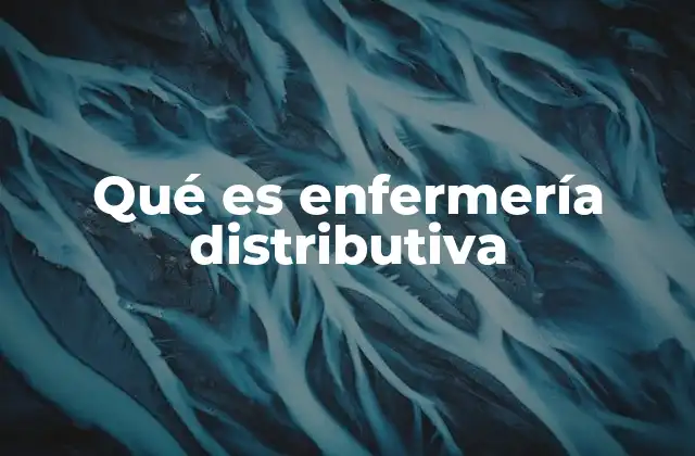 Características principales de la enfermería distributiva