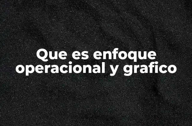 Que es Enfoque Operacional y Grafico