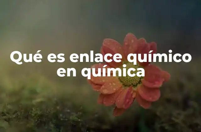 Qué es Enlace Químico en Química