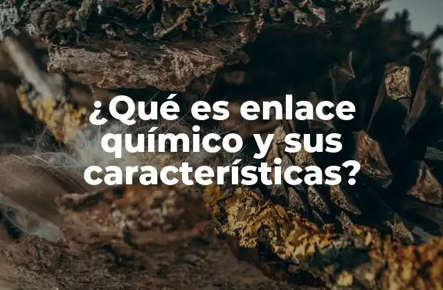 ¿qué es Enlace Químico y Sus Características?