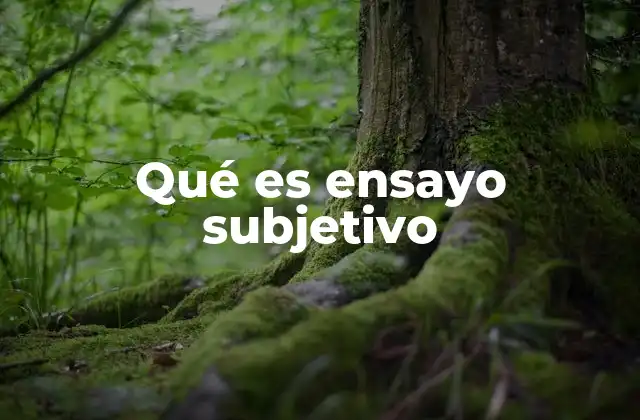 Qué es Ensayo Subjetivo 2 La importancia de la voz personal en la escritura
