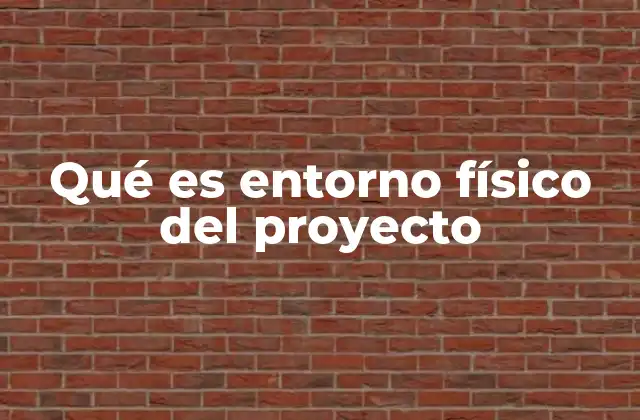 Qué es Entorno Físico Del Proyecto