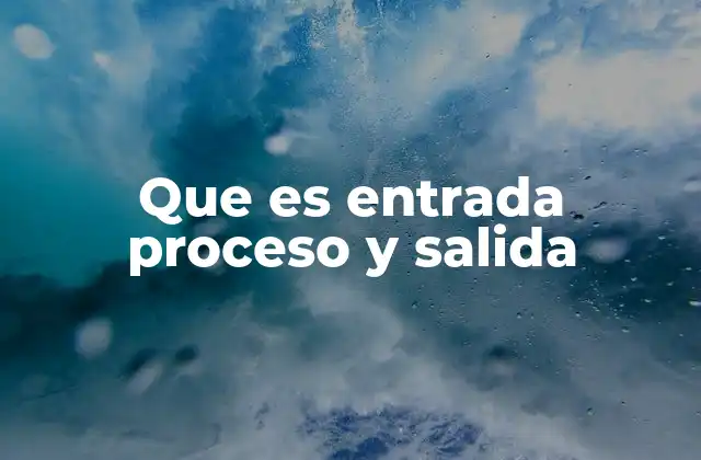 La importancia del modelo de entrada-proceso-salida en la gestión de sistemas