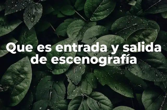 La importancia de los movimientos escenográficos en una producción