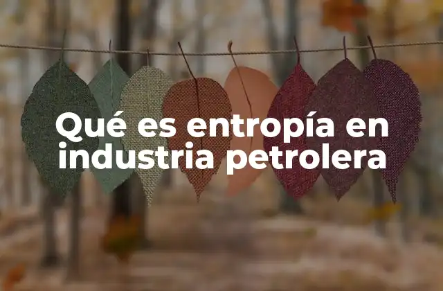 El papel de la entropía en la optimización de procesos industriales