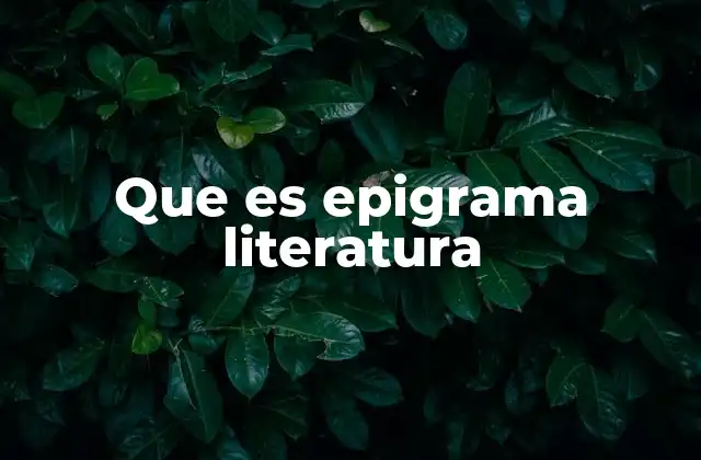 La importancia del epigrama en la expresión literaria