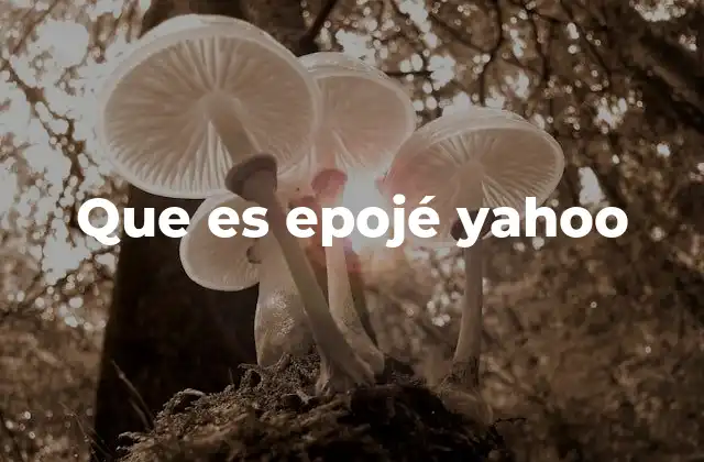 Que es Epojé Yahoo