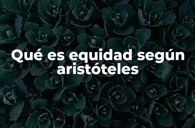 Qué es Equidad según Aristóteles
