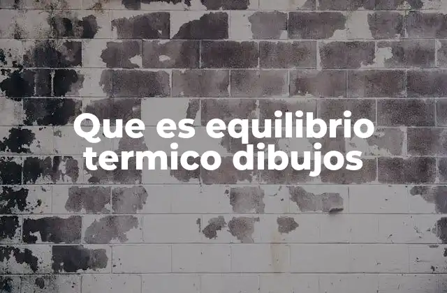 Que es Equilibrio Termico Dibujos