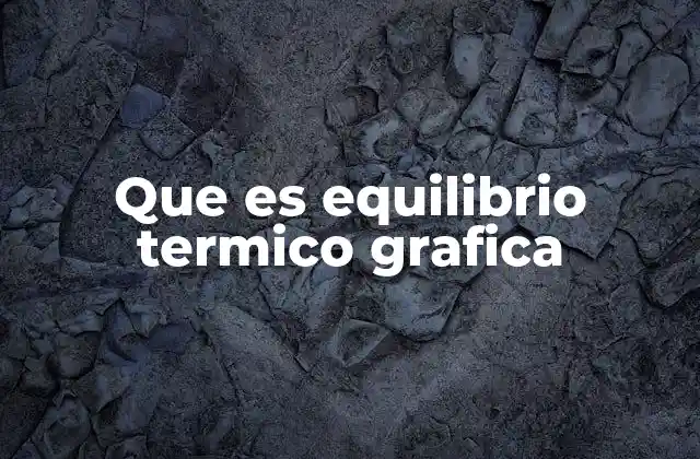 Que es Equilibrio Termico Grafica