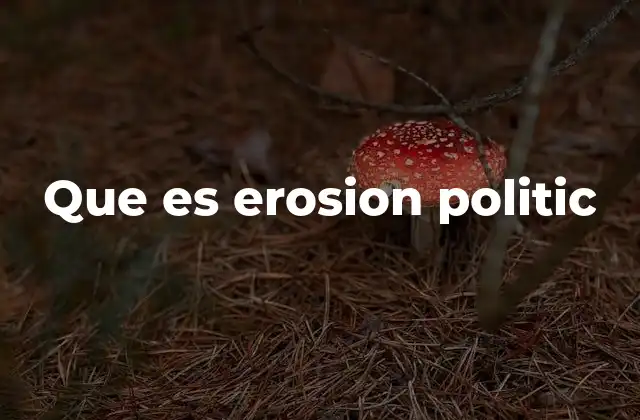 Que es Erosion Politic
