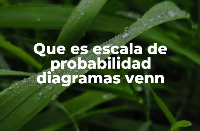 Que es Escala de Probabilidad Diagramas Venn