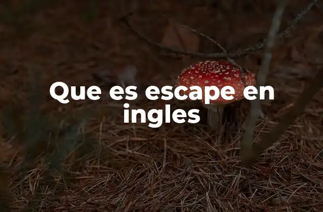 Que es Escape en Ingles 2 El uso de escape en contextos cotidianos y literarios