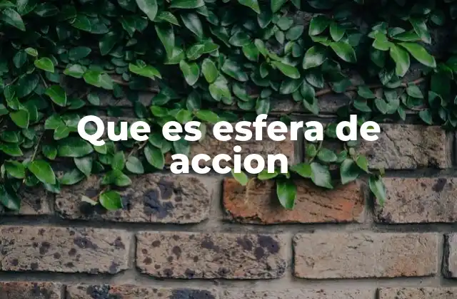 Que es Esfera de Accion