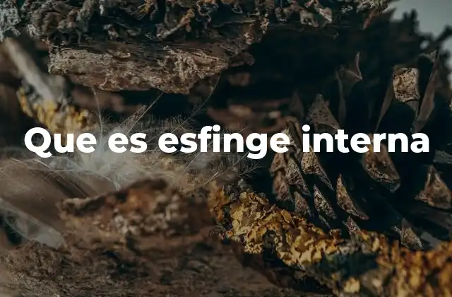 Que es Esfinge Interna