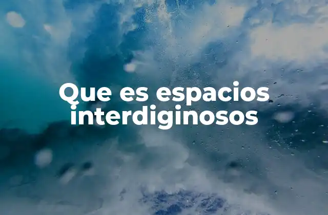 Que es Espacios Interdiginosos